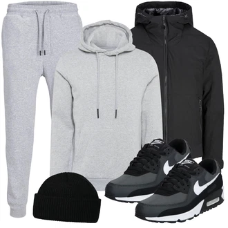 Outfit mit Schwarz Mütze/Winter Mütze/Kappe About You "Cool Outfit"