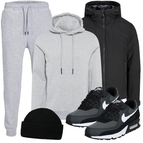 Grau/Hellgrau Unisex Hoodie/Ausgefallener Hoodie/Sport Hoodie/Hoodie/Sport Sweatshirt/Oversize Hoodie/Strick Hoodie Only & Sons kombinieren