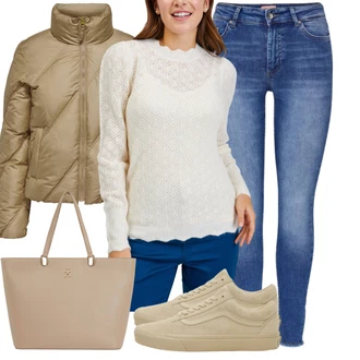 Old Skool Outfit s Růžová/Béžová Vans "Cool outfity na volný čas"