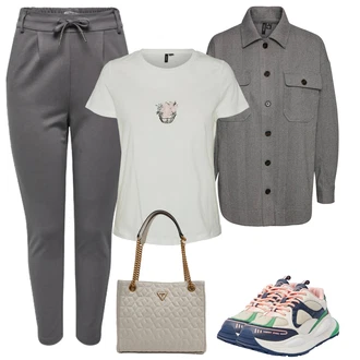 Outfit s Bílá/Zelená/Vícebarevný Teniska Chunky Tenisky/Nízká Teniska/Teniska s dírkovaným vzorem/Letní Tenisky/Vintage Teniska Tommy Jeans "Cool vzhled na jaro"