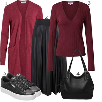 Black Outfits mit Rdeča Vila "Obleka za prosti čas"