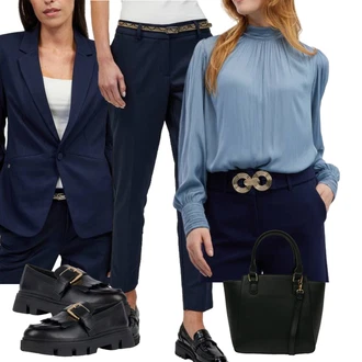 Pametno ležerno Outfit sa Carrot Hlače/Hlača od Odijela/Hlače od muslina/Poslovna Hlača/Naborane hlače/Uske Hlača/Chino Hlače/Hlače s Prorezom/Slip-on Hlača orsay "Elegantan zimski outfit"Look: Lav, Pametno ležerno, Ured, Poslovni, Old Money, moderne, Francuske, cool