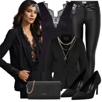 Outfit sa Bijela/Crna Obuća Pumpa na Niskoj Peti/Salonka Na Visoku Petu/Poslovna Obuća/Udobna pumpa/Pumpica S Visokim Prednjim Dijelom Pull&Bear "Lagana odjeća"