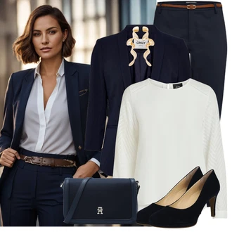 Výstřih na ramena Outfit s Krémová/Bílá Halenka Halenkový Top/Halenka s Dlouhým Rukávem/Slip-on Halenka/Halenka se Stojatým Límcem/Kožená bunda pro muže/Crash blůza/Dětská hračka/Sportovní Halenka/Mušelínová Halenka/Blůza s nášivkou na lokti Object "Lehký outfit"