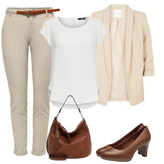 Outfity na zimu s Bílá/Krémová/Šedá Halenka a Tunika Tunika/Tričko & Top Móda Pro Plnoštíhlé/Halenka Móda Pro Plnoštíhlou Only "Elegantní zimní outfit"