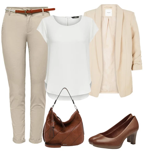 Kombinace Béžová/Hnědá/Khaki Jogger Kalhoty/Úzká Kalhoty/Twillová Kalhoty/Bengaline Kalhoty/Navlékací Kalhoty/Strečová Kalhoty/Skinny Kalhoty Only kombinovat s Bílá/Krémová/Šedá Tunika/Tričko & Top Móda Pro Plnoštíhlé/Halenka Móda Pro Plnoštíhlou Only