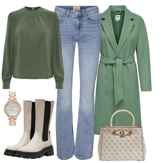 Flared Outfit s Šedá VERO MODA "Elegantní zimní outfit"