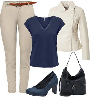 Motorka Outfit s Hnědá/Béžová/Khaki Přechodné Bundy/Motorkářské Bund/Letní Bund/Motorkářská bunda/Bunda s Bočním Zipem/Vlněná Bund/Jarní bunda Only "Elegantní zimní outfit"Look: Motorka, Jízda na koni