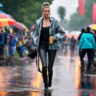 Kombinacije za festival Kiša sa Smeđa/Bež/Siva/Kaki Jakna za Kišu/Funkcionalna Jakna/Parka Prijelazna Jakna/Slip jakna/Duga jakna/Zimska Parka/Proljetna jakna/Jesenska jakna Navahoo "Festival mokrog stila"