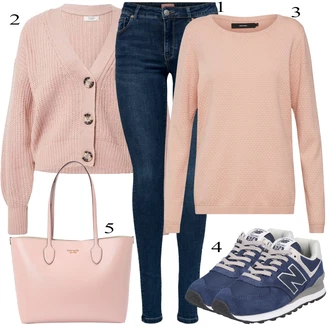 outfit mit Bež VERO MODA "Obleka za prosti čas"