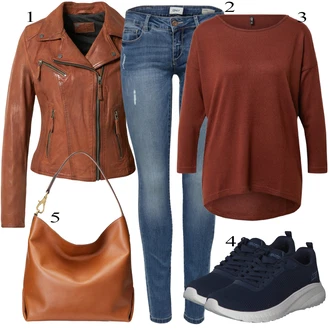 Športne Outfiti Polnejša mit Rjava/Oranžna Plašč Oakwood "Obleka za prosti čas"