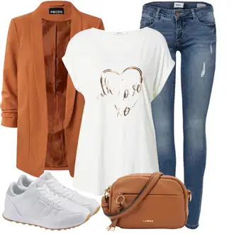 S nápisem Outfit s Fialová/Zlatý Neformální tričko/Fancy tričko/Košile Carmen/Tričko nadměrné velikosti/Top Na Party/Košile s potiskem/Košilový top/Tričko s krátkým rukávem/Tričko na spaní/Zavinovací Tričko/Tričko S nápisem About You "Lehký outfit"