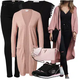 Outfit sa Narandžasta/Tamnocrvena/Crvena/Smeđa Kožna Jakna/Push-up Traperice/High Waist Traperice/Muška Kožna Jakna/Traperica Niskog Struka/Traperica Niskog Struka/Traperice Slim Kroja/Kožne Cipele/Trenerke Traperice/Bikerske Traperice Only "Outfit za proljeće"