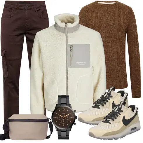 Frühlings Outfits Grau/Braun/Schwarz/Dunkelgrau/Gold/Rosa Armbanduhr/Uhrenbatterie/Kettenuhr/Uhrwerkzeug/Smartwatch Fossil kombinieren