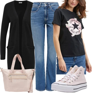 Outfity z džínu Rovná noha s Bílá Vila "Hezký outfit pro volný čas"
