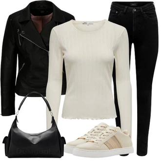 Outfity pro volný čas s Černá/Bílá/Vínová/Červená Only "Hezký Outfit pro volný čas"