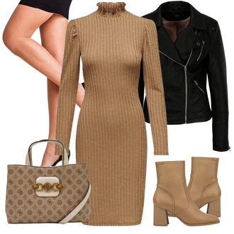 Outfity pro zábavu Sexy s Béžová/Růžová/Bílá/Černá bellinda "Jarní Outfit"Look: Lehký, Lak, Elegantní, Bezešvé, Sexy, Pin Up, Glamourové, Disko, Burleska, Old Money