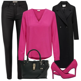 Outfit s Růžová Lodička na Vysokém Podpatku/Bota Na Podpatku/Lodička s vysokým nártem/Pohodlná lodička Tamaris "Jarní Outfit"