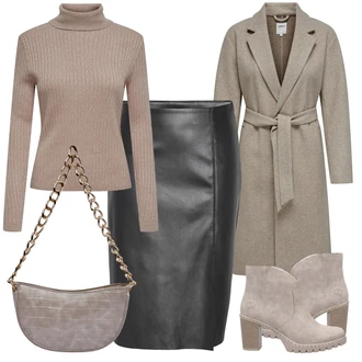 Oblečení se sukní Zima s Šedá Rieker "Jarní Outfit"