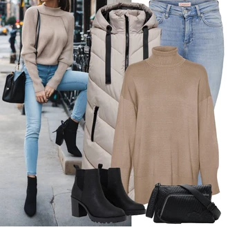 Outfity s botami GoGo s Světle modrá/Modrá Only "Jarní outfit"Look: Trendový, Měkká dívka, Sportovní, Bezešvé, Egirl, GoGo