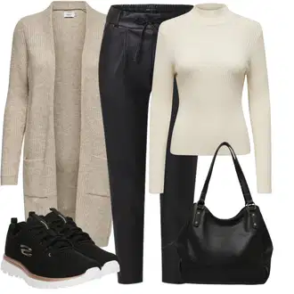 Outfit s Černá/Bílá/Oranžová/Zelená/Hnědá Kožená Kalhoty/Legíny Kožený Vzhled/Tregíny/Jeggings/Kožený legíny/Kalhoty z Umělé Kůže/Skinny Kalhoty Only "Módní outfit"