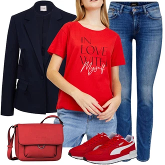 Outfity se stylem Kovbojka s Modrá/Tmavě modrá/Růžová/Bílá/Hnědá Only "Lehký outfit"Look: Premium, Egirl, Elegantní, Bezešvé, Pohodlný, Měkká dívka, Trendový, Kovbojka, Sexy, Ležérní, Disko, Cool, Western