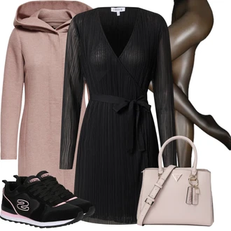 Outfit sa Pink/Ljubičasta/Smeđa Kaput s Kapuljačom/Kaput od Vunenog Flisa/Kaput od Kašmira/Pleteni Kaput/Vuneni Kaput/loden Kaput/Pleteni Flis Kaput Only "Outfit za svaki dan"