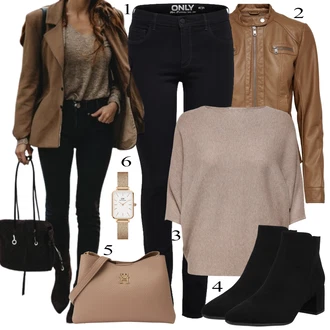 Outfits for chubby mit Črna Jeans Pajkice/Jeggings/Skinny Hlače/Treggings Only "Obleka za prosti čas"