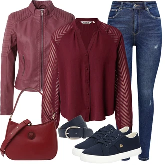 Outfit s Modrá/Tmavě modrá Plátěná Teniska/Letní Tenisky/Nízká Teniska/Úzká Teniska Polo Ralph Lauren "Volnočasový outfit na jaro"