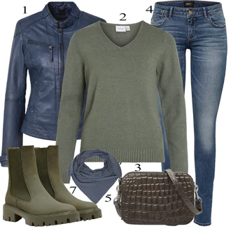 outfit mit Temno rjava/Temno zelena/Siva/Rjava/Temno siva Torba za čez ramo/Men's Bags/Vrečka za prenašanje/Torbica za čez ramo/Torba za čez ramo/Mini torbica/Napihnjena torba/Satchel torba Liebeskind Berlin "Obleka za prosti čas"