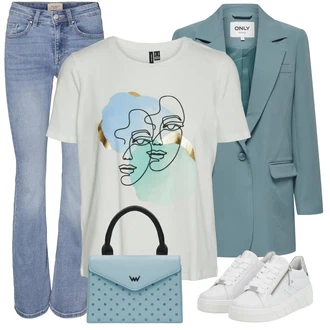 Prodyšné Outfit s Bílá/Krémová Teniska Kožené Tenisky/Teniska na platformě/Úzká Teniska/Teniska teddy/Nízká Teniska/Tenisky s Bočním Zipem Rieker "Módní zimní outfit"