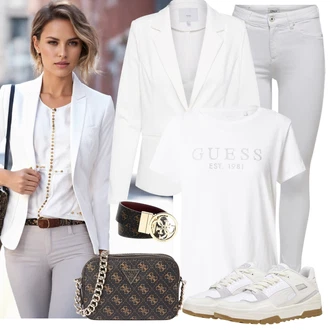 Outfity z džínu s Bílá Oblek Elegantní Sako/Kožená Pánská Bund/Kožená bunda pro muže/Boyfriend Sako/Smokingové sako/Bavlněný Sako/Blejzrové Bund/Krátké Sako/Blůzové Sako/Neformální Sako/Teplákový blejzr Ichi "Oblečení do kanceláře"