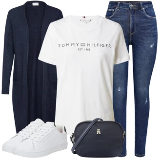 Denim outfits mit Temno modra/Modra Kavbojke z Razporkom/Usnjena Jakna/Usnjene Čevlje/Zimska jakna/Kavbojke na Poteg/Push up Kavbojke/Kavbojke Visokega Pasu/Kavbojke z Luknjo/Usnjene jakne/Ženske 7/8 Kavbojke/Gležnarji Only "Pomladanski Outfit"