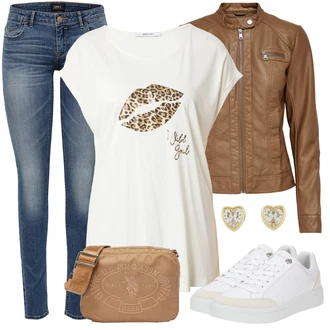 Denim outfits mit Siva About You "Pomladanski Outfit"