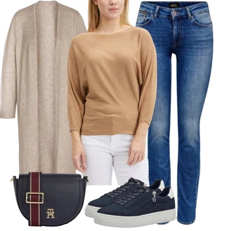 Outfity se stylem Kovbojka s Modrá/Tmavě modrá/Růžová/Bílá/Hnědá Only "Outfity na volný čas"Look: Premium, Egirl, Elegantní, Bezešvé, Pohodlný, Měkká dívka, Trendový, Kovbojka, Sexy, Ležérní, Disko, Cool, Western