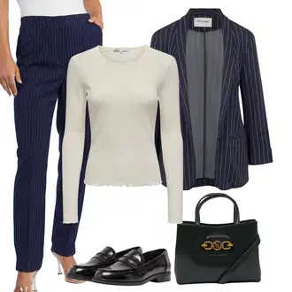 Outfity na zimu Pruhovaný s Šedá Only "Outfity na zimu"