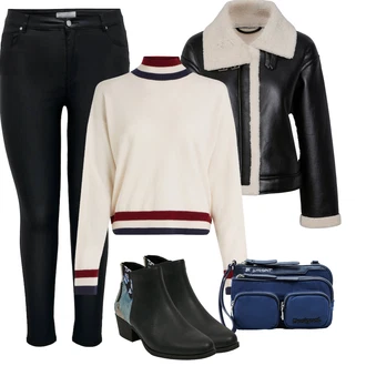 Kašmír Outfit s Růžová/Šedá Tommy Hilfiger "Outfity na zimu"