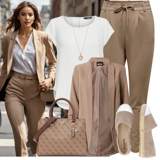 Kůže Outfit s Hnědá/Béžová Espadrille pantofle/Espadrille sandál Espadrij L´originale "Lehký outfit"