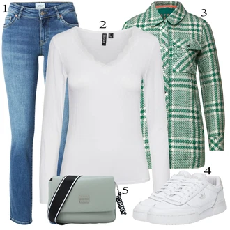 Visok pas outfit mit Modra/Svetlo modra Ravne Kavbojke/Kavbojke z Razporkom/Kavbojka z Nizkim Pasom/Kavbojka z Nizkim Pasom/Push up Kavbojke/Usnjena Jakna/Ozke Kavbojke/Kavbojke na Poteg/Usnjene Čevlje/Zimska jakna Only "Zimski outfit"