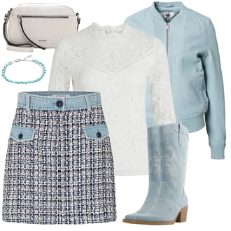 Kombinacije za zimu čipka sa Bijela/Krem Bluza i Tunika/Majica I Top Veći Broj/Pletivo Veći Broj/Bluza Veći Broj Vila "Zimski outfit"