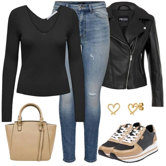 Outfity pro zábavu Safari s Černá michael kors "Perfektní na zimu"Look: Sportovní, Safari, Ležérní, Trendový, Chytrý příležitostný, Unisex, Nadrozměrné, Lev