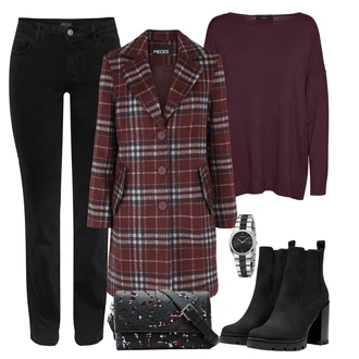 Rave Outfit s Černá Kozačka Kožená bunda/Bota na platformě/Kotníková Bota s Podšívkou/Kotníková Bota Na Podpatku/Chelsea Boty/Letní kotníková Kozačka/Zimní kotníková bota/Kožená kotníková bota/Bota na Platformě Only "Perfektní na zimu"Look: Bar, Rave