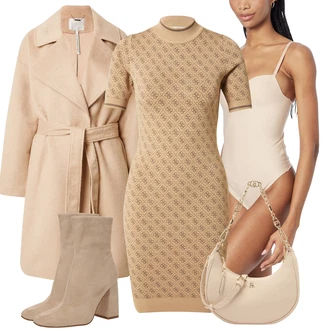 Outfit s Hnědá/Béžová Špičatá Kozačka/Kotníková Bota Na Podpatku/Kotníková Bota s Podšívkou/Klasická Kozačka/Letní kotníková Kozačka/Vintage Kotníková Bota Steve Madden "Perfektní na zimu"