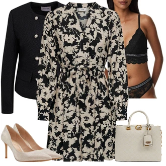Outfit s Béžová/Hnědá Vintage Lodička/Pohodlná lodička/Elegantní Bota/Textilní bota/Veganská Bota/Svatební Bota/Bota Na Podpatku/Svatební bota Aldo "Perfektní na zimu"