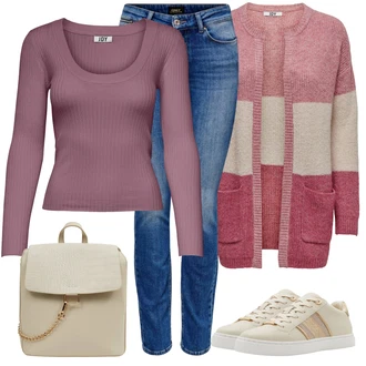 Outfity na zimu s Béžová/Bílá/Khaki/Zlatý/Hnědá Batoh orsay "Perfektní na zimu"