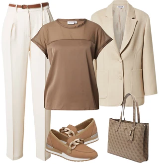 Outfit sa Bež/Smeđa Trotteur/Loafer Cipela/Ljetna tenisica/Ravna cipela/Udobna Cipela/Tenisica Za Hodanje/neformalna cipela REMONTE "Outfit za ljeto"