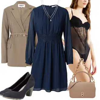 Outfit sa Crna/Ljubičasta/Siva Čipkasti Bodiji/Čipkasti grundjac/Mesh Bodij/Grudnjak prsnog kroja/Body s žicom/steznik/Korselet/Tijelo bez žica Abercrombie & Fitch "Outfit za ljeto"