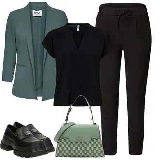 Outfit sa Crna Obuća Mokasinke s platformom Tommy Jeans "Odjevni komplet za proljeće"
