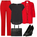 Blazer outfits Rdeča za dame image