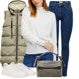 Outfity z džínu Lehké Zima s Světle zelená/Tmavě zelená/Béžová/Zelená/Khaki Only "Praktický vzhled"